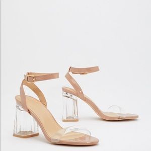 Nasty gal clear block heel